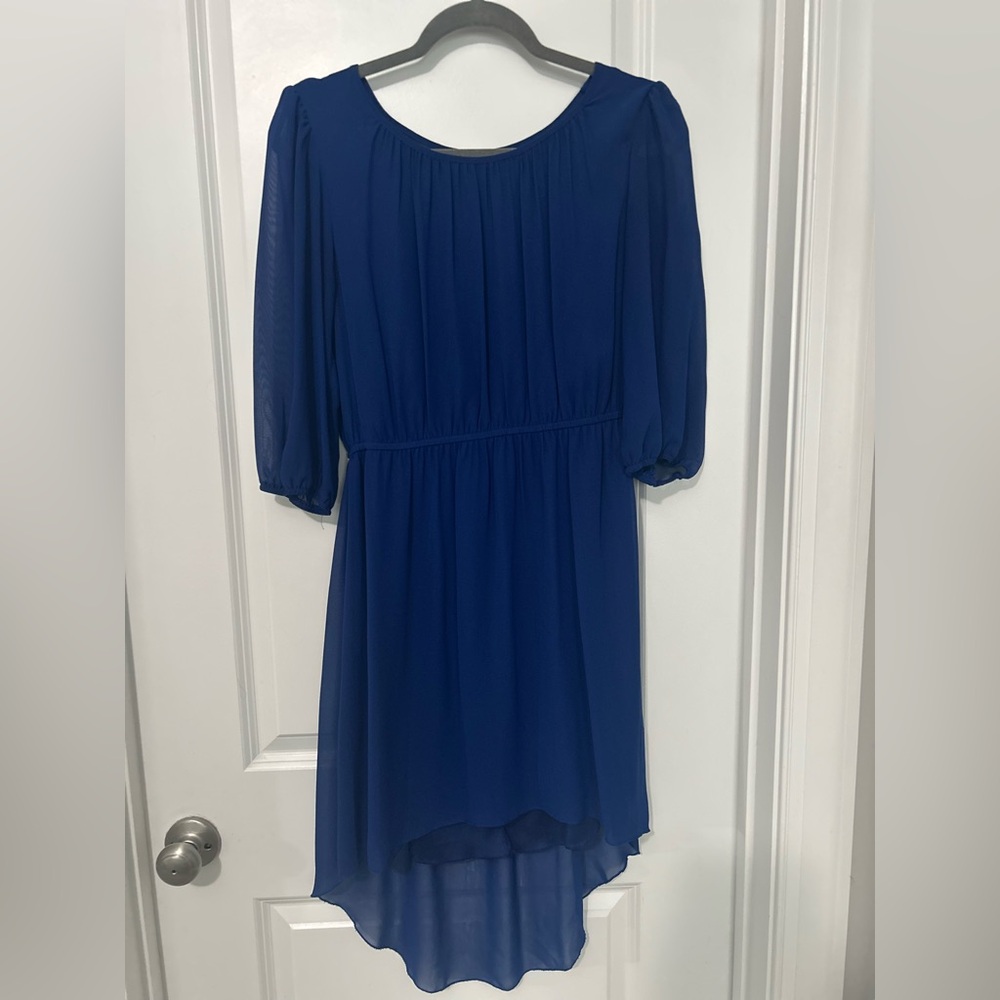 Sweet Storm Royal Blue High-Low Dress